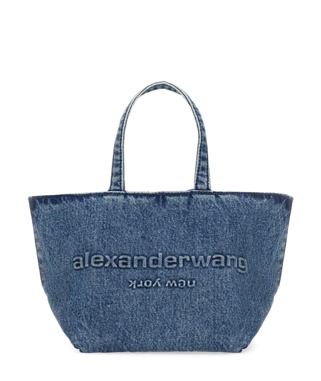ALEXANDER WANG Синяя хлопковая сумка тоут, фото 1