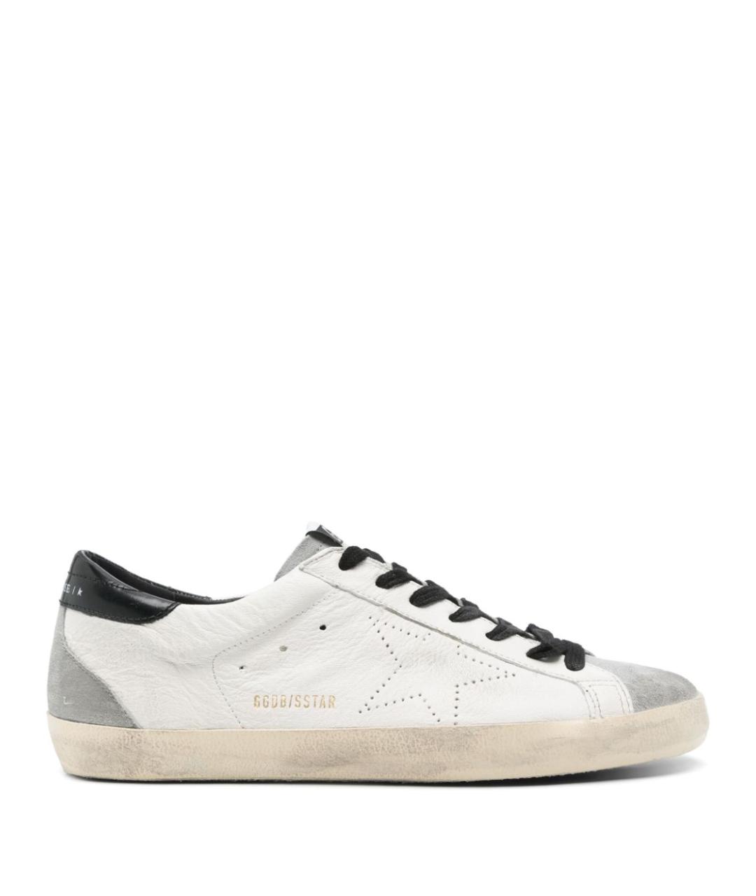 GOLDEN GOOSE DELUXE BRAND Белые кожаные низкие кроссовки / кеды, фото 1