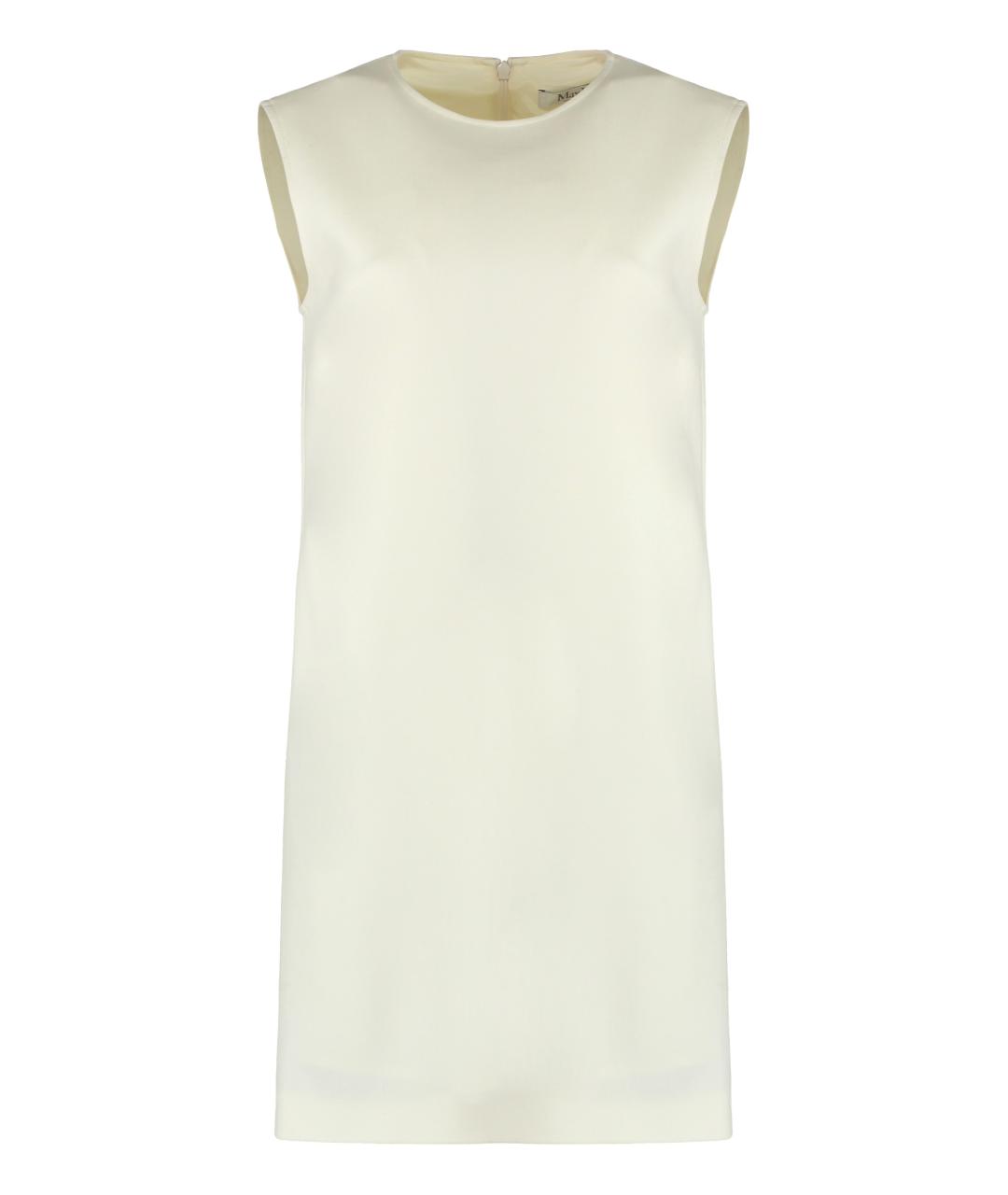 MAX MARA Белое шерстяное повседневное платье, фото 1