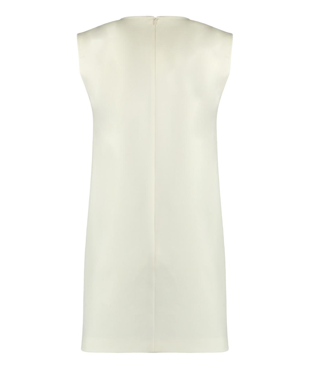 MAX MARA Белое шерстяное повседневное платье, фото 2