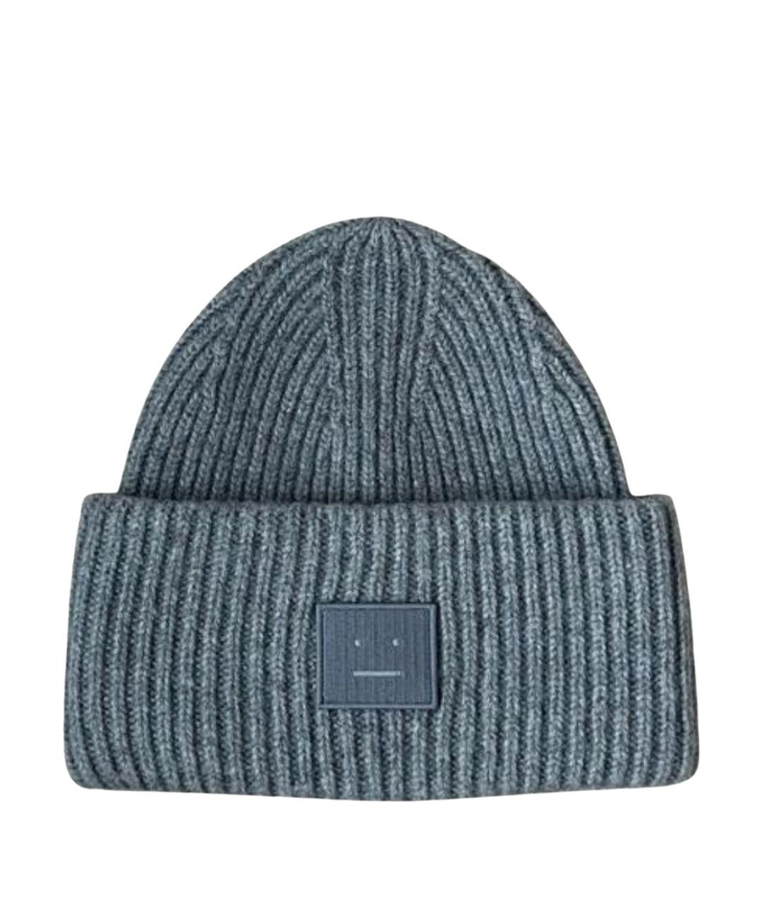 ACNE STUDIOS Серая шерстяная шапка, фото 1