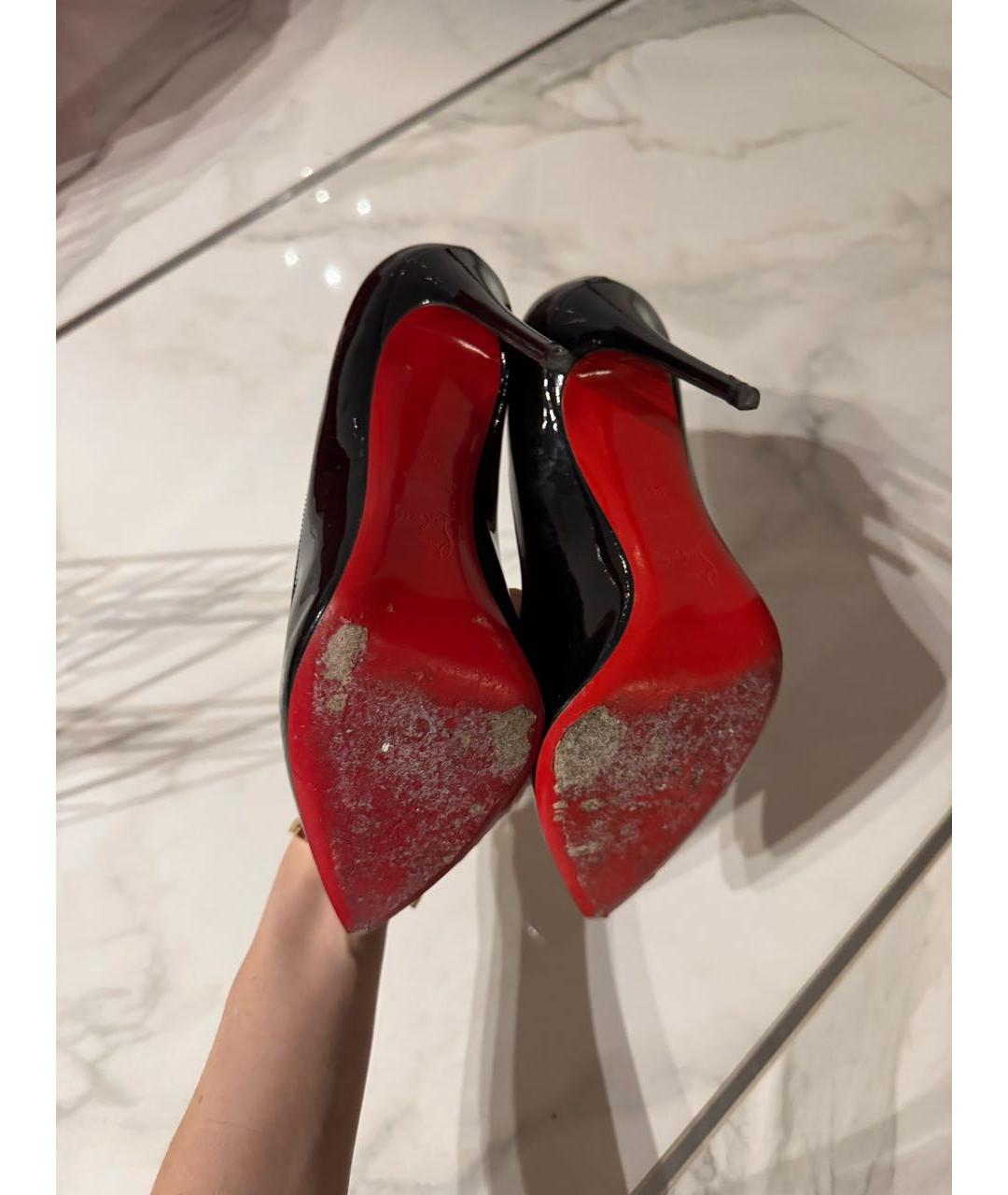 CHRISTIAN LOUBOUTIN Черные туфли из лакированной кожи, фото 4