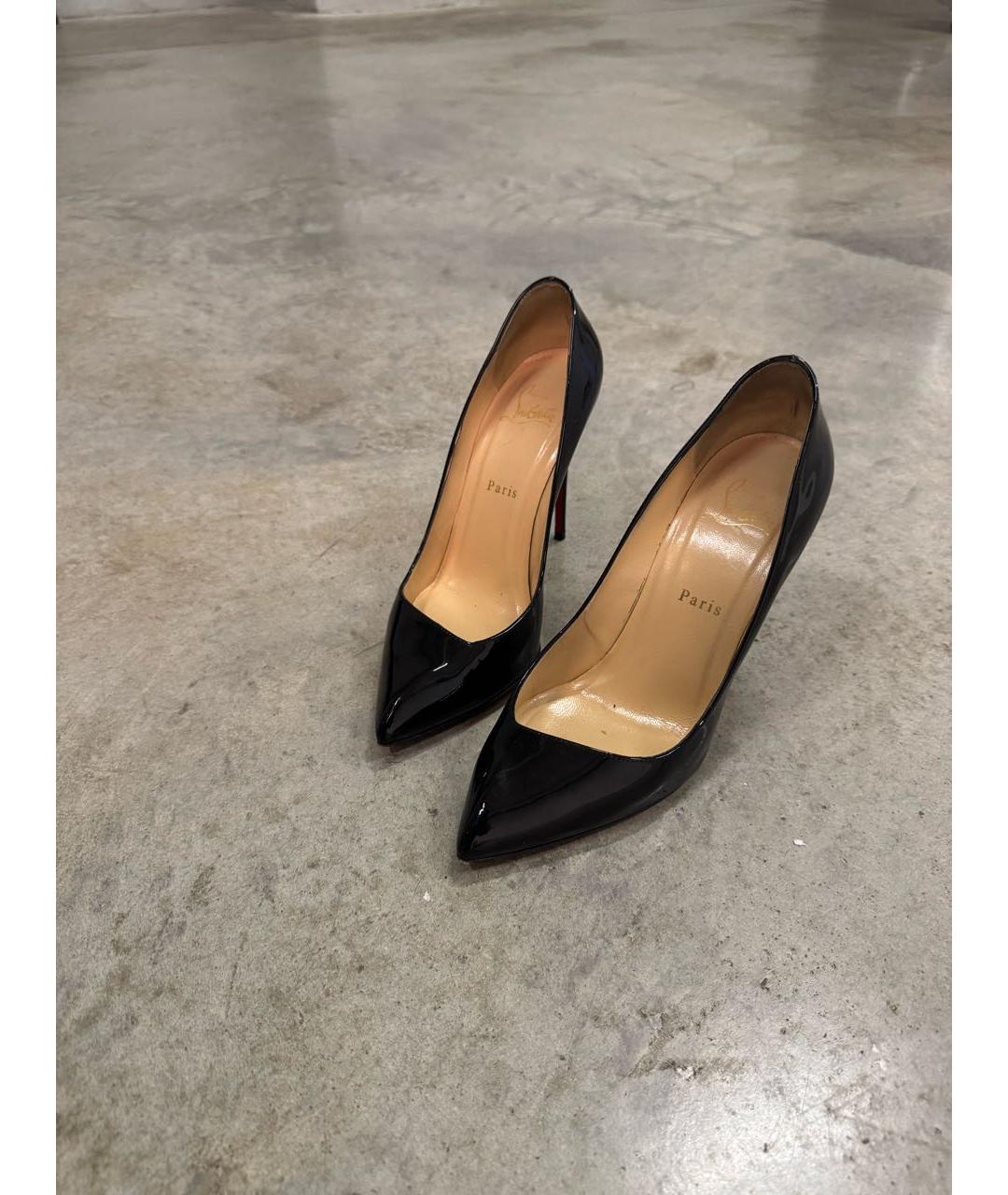 CHRISTIAN LOUBOUTIN Черные туфли из лакированной кожи, фото 3