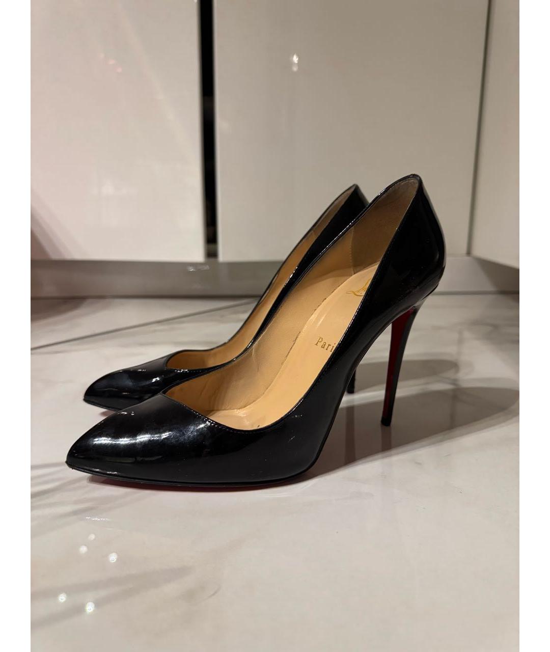 CHRISTIAN LOUBOUTIN Черные туфли из лакированной кожи, фото 5