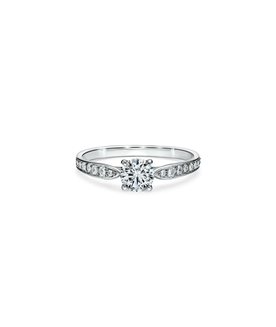 TIFFANY&CO Белое платиновое кольцо, фото 8