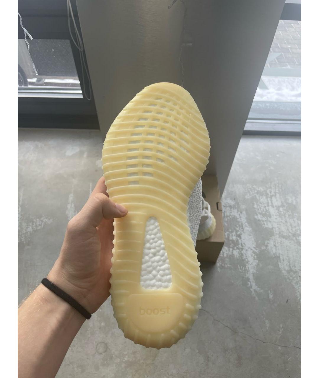 ADIDAS YEEZY Белые синтетические низкие кроссовки / кеды, фото 6