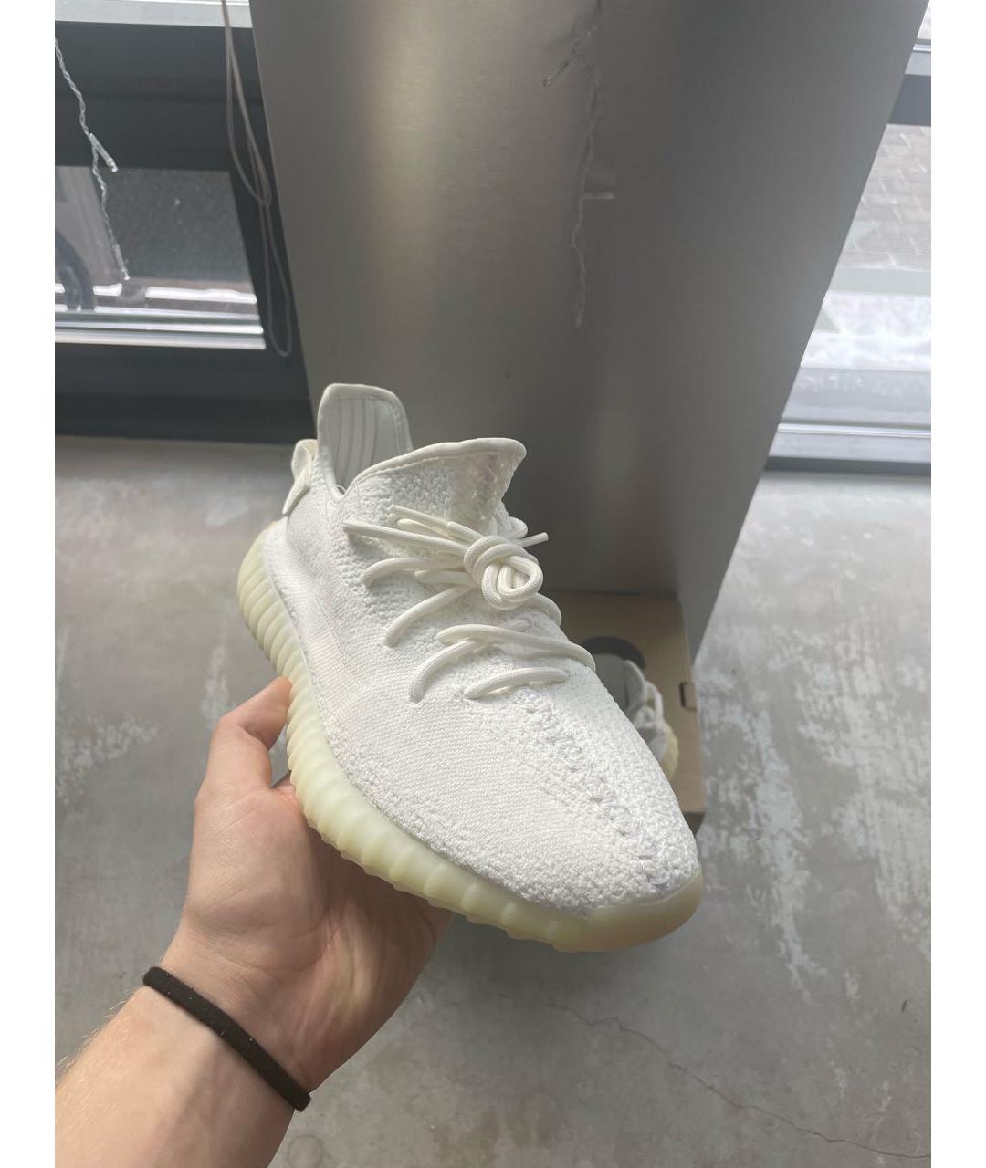 ADIDAS YEEZY Белые синтетические низкие кроссовки / кеды, фото 7