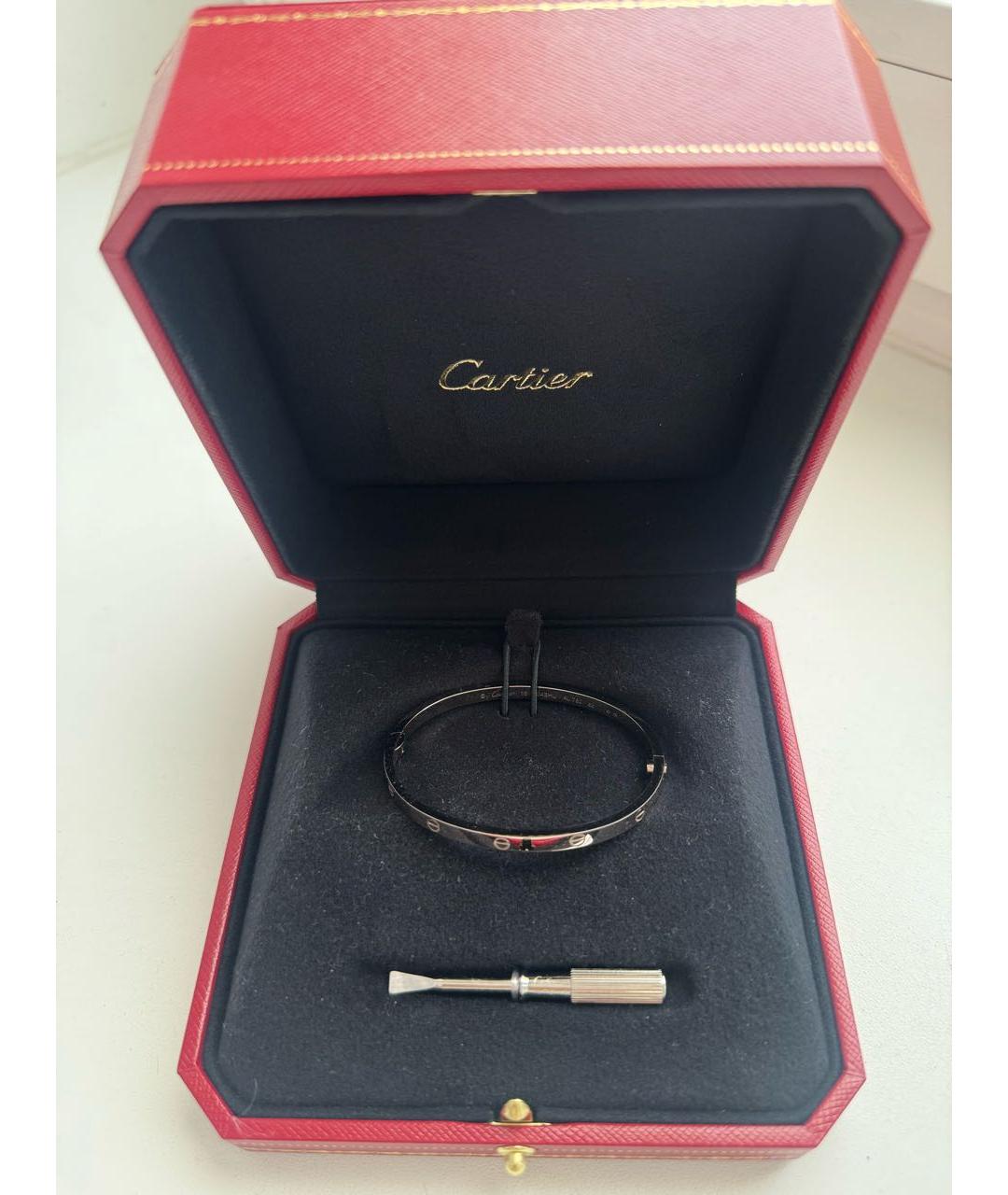 CARTIER Серебрянный браслет из белого золота, фото 3