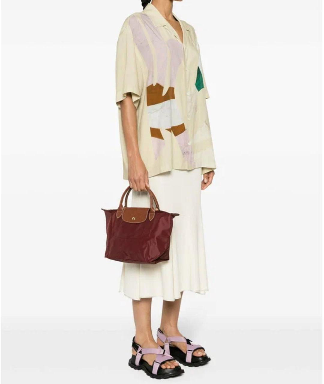 LONGCHAMP Бордовая сумка тоут, фото 2