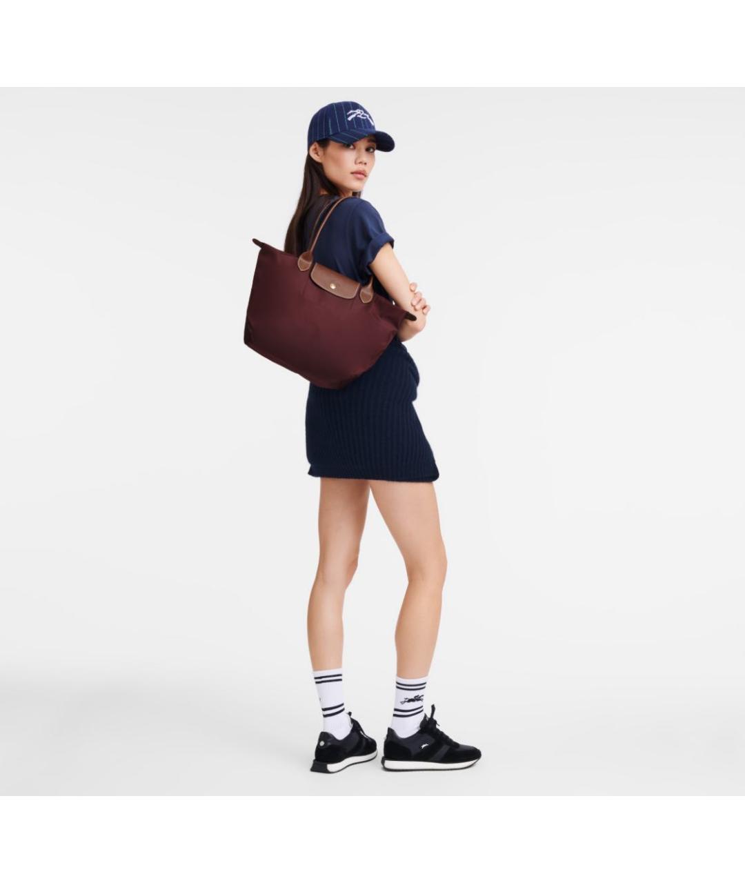 LONGCHAMP Бордовая сумка тоут, фото 2