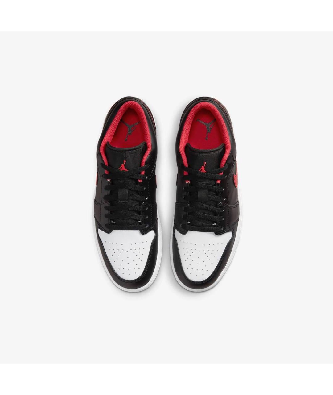 JORDAN Черные кожаные низкие кроссовки / кеды, фото 3