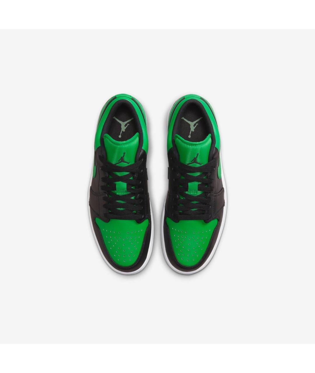 JORDAN Черные кожаные низкие кроссовки / кеды, фото 3