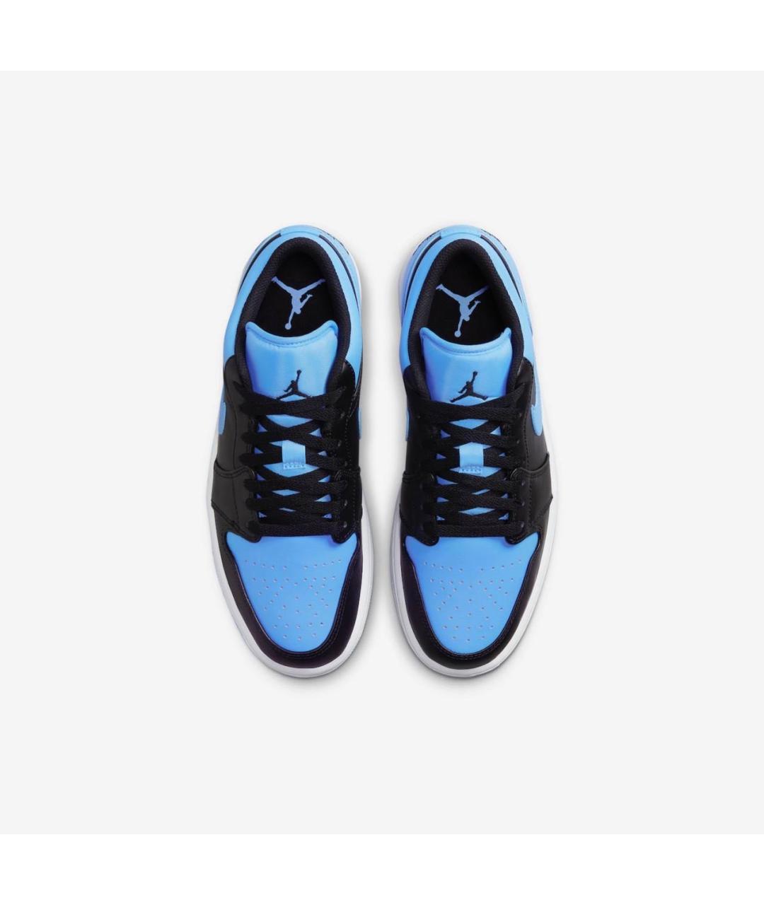 JORDAN Черные кожаные низкие кроссовки / кеды, фото 3