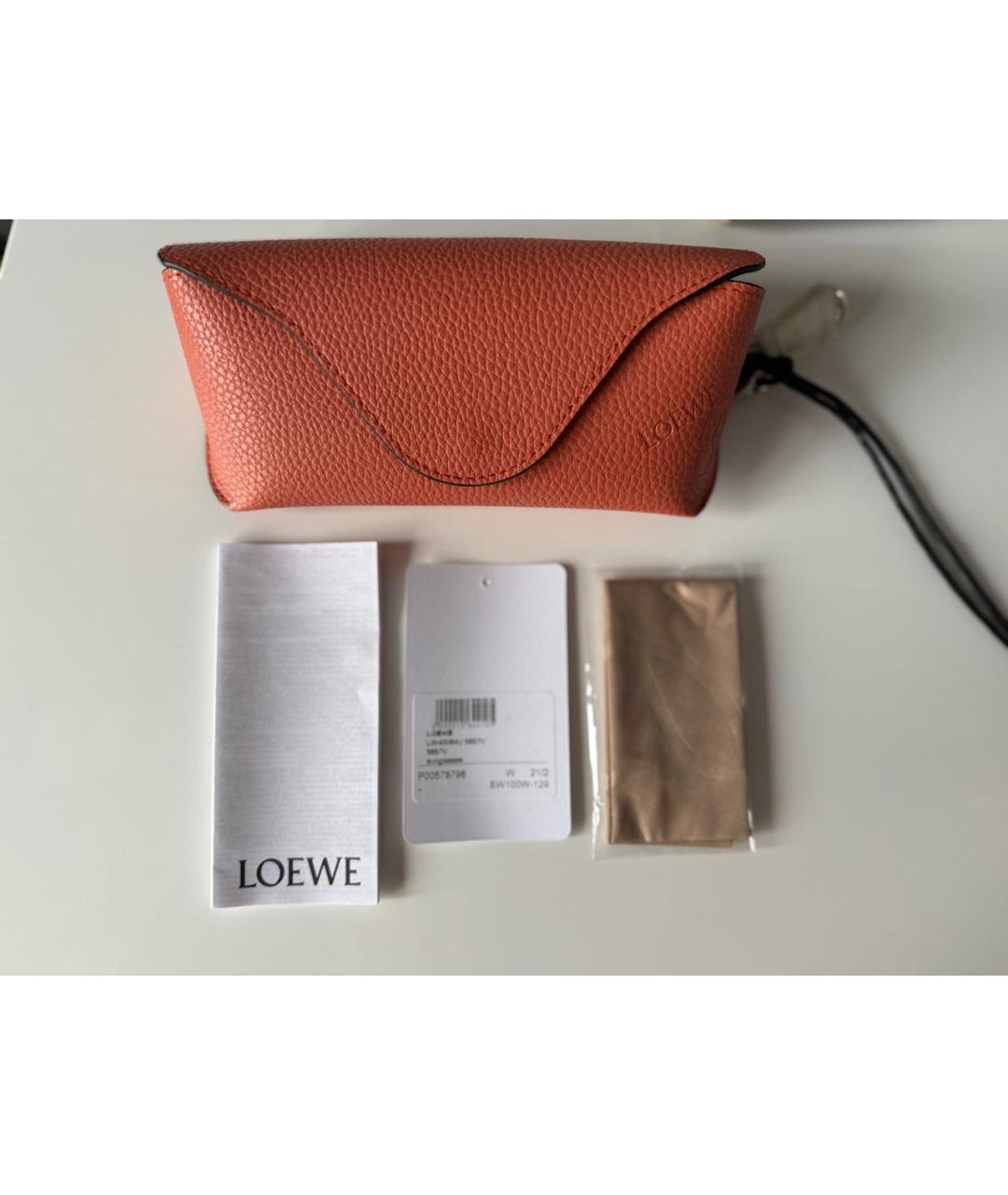 LOEWE Бежевые пластиковые солнцезащитные очки, фото 4