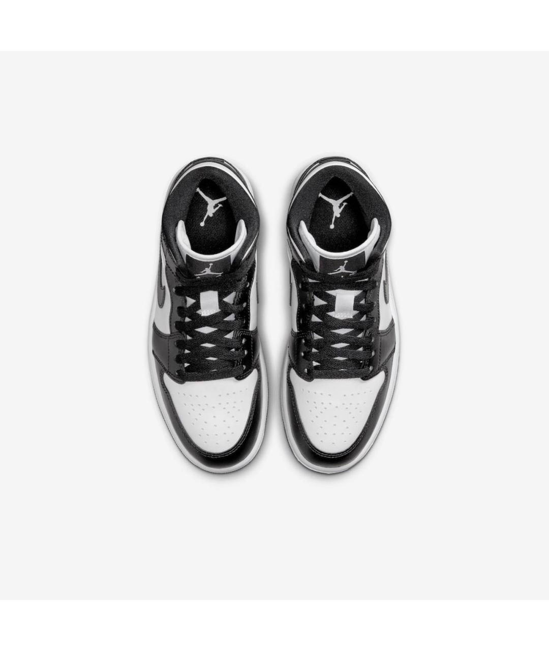 JORDAN Черные кожаные высокие кроссовки / кеды, фото 3