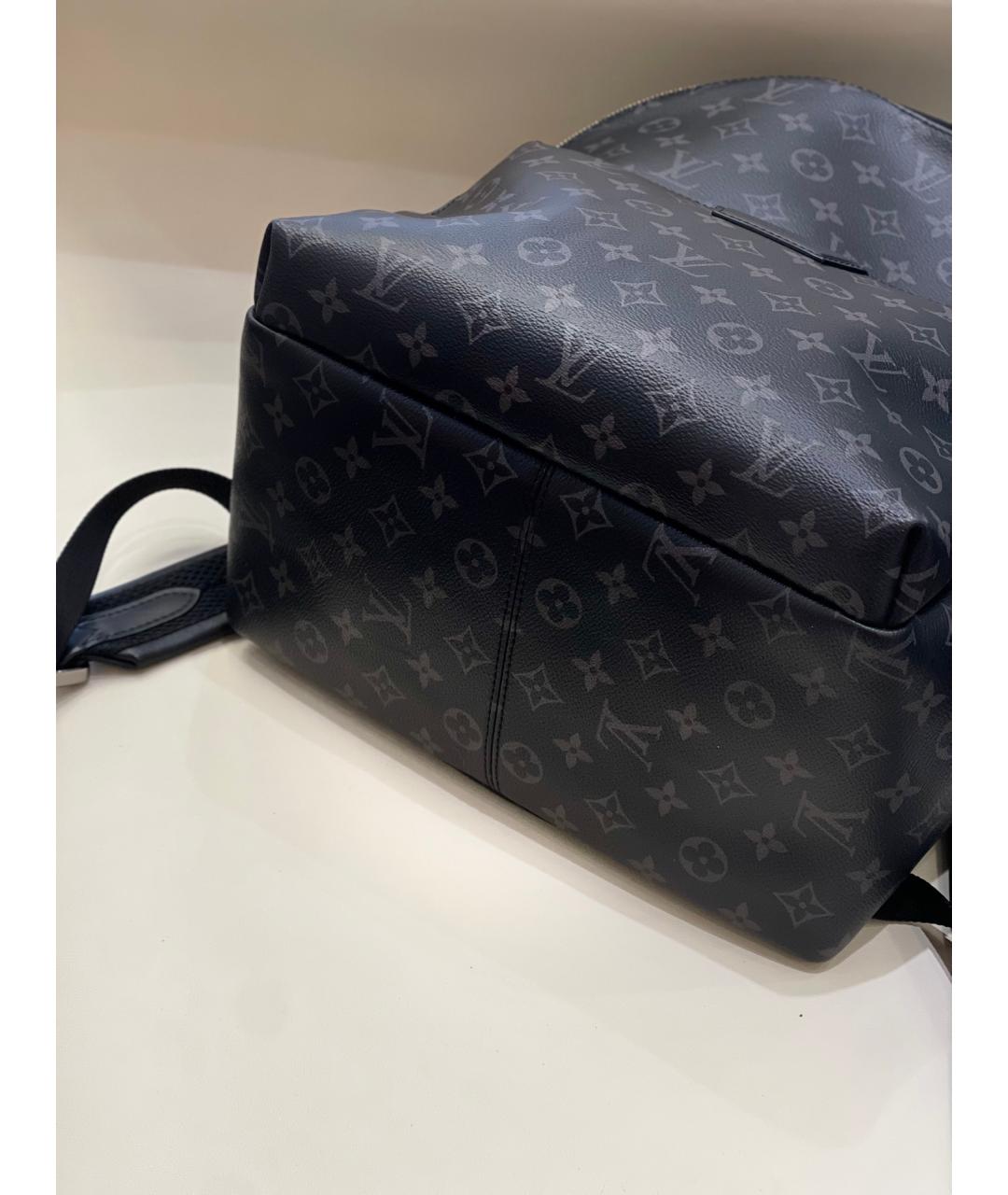 LOUIS VUITTON Черный рюкзак из искусственной кожи, фото 6