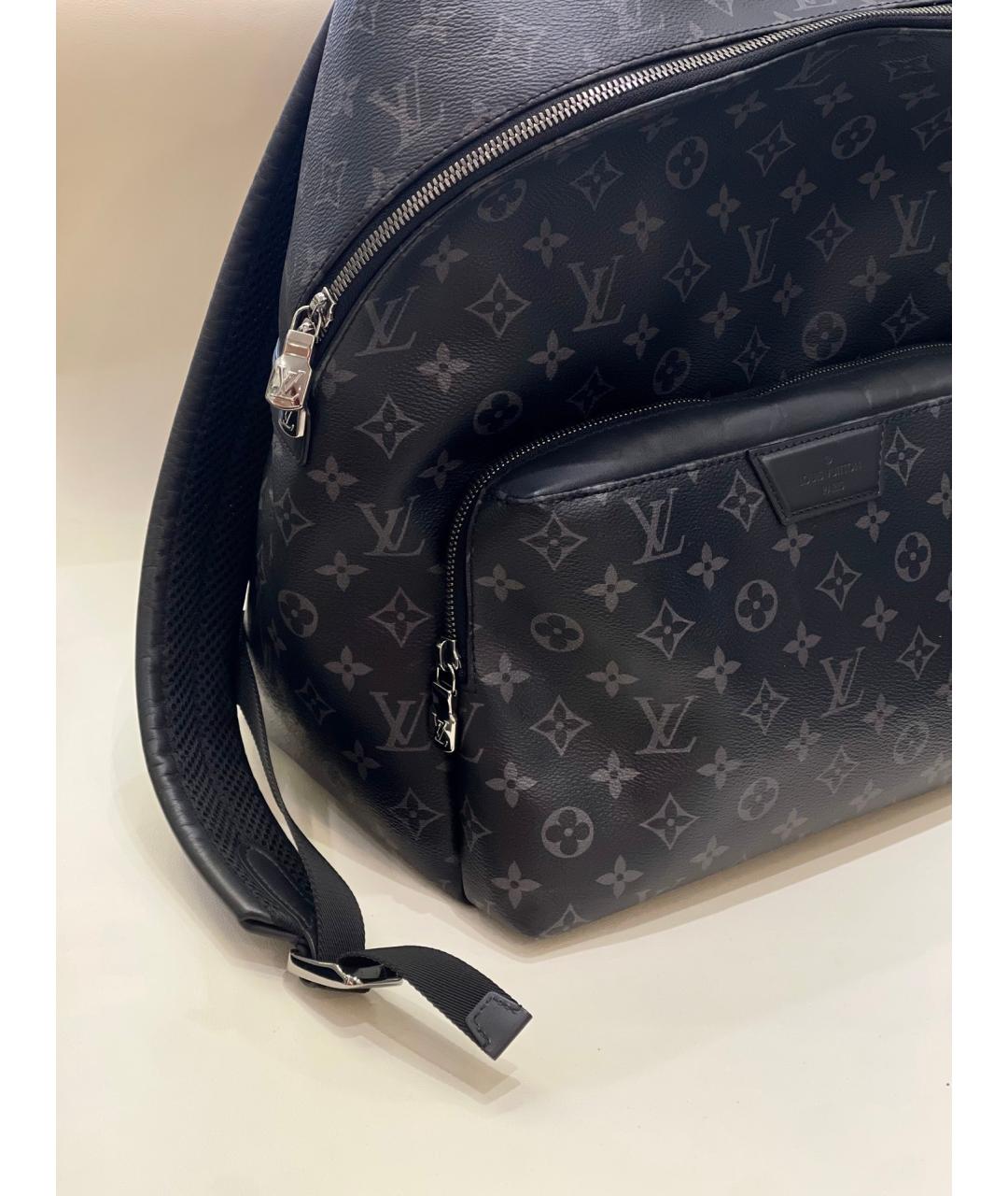 LOUIS VUITTON Черный рюкзак из искусственной кожи, фото 9