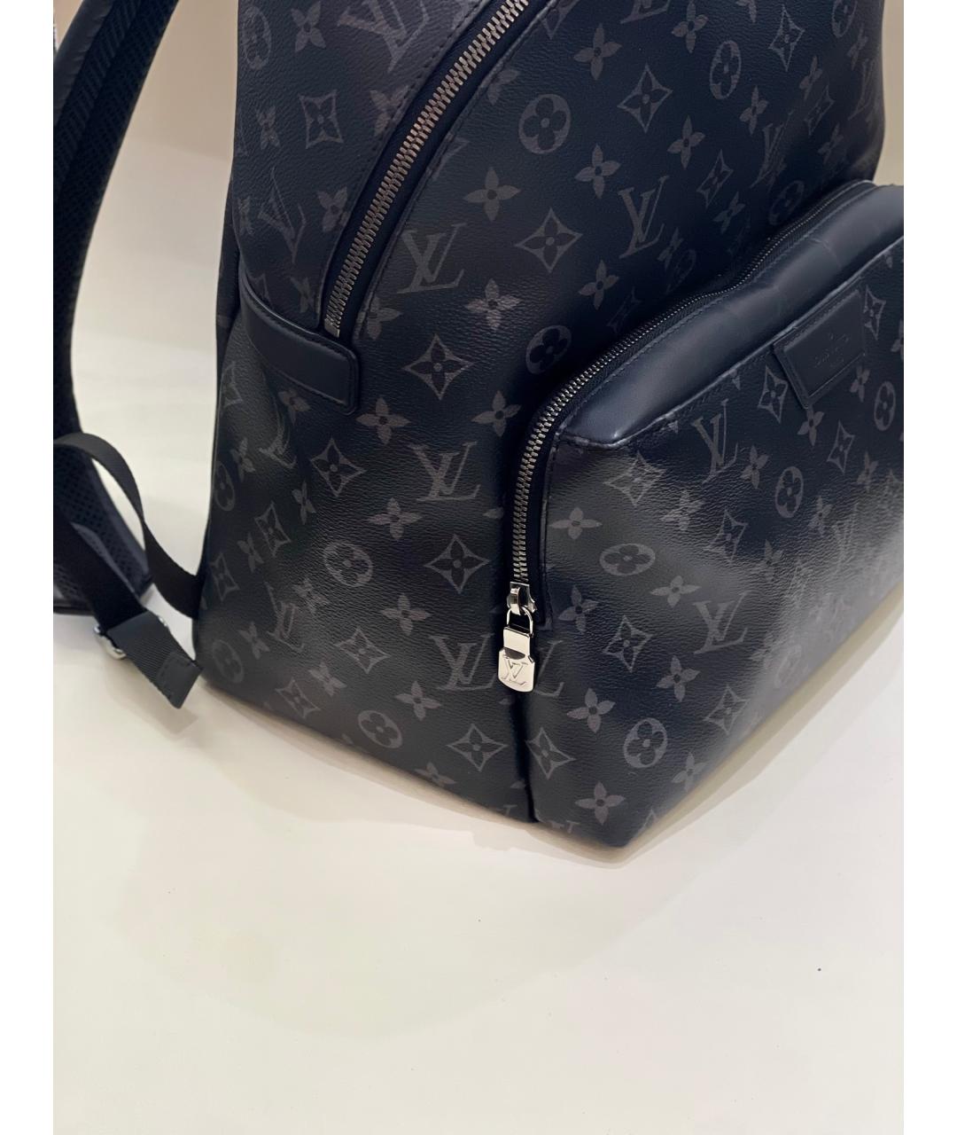 LOUIS VUITTON Черный рюкзак из искусственной кожи, фото 5