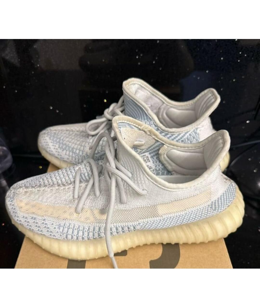 ADIDAS YEEZY Голубые текстильные кроссовки, фото 6