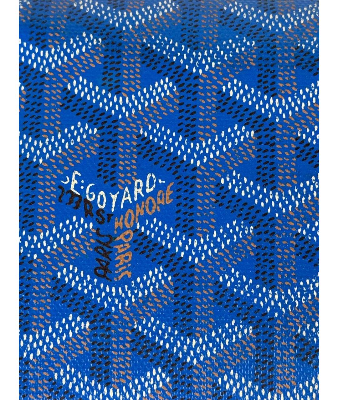 GOYARD Синий кожаный кошелек, фото 6