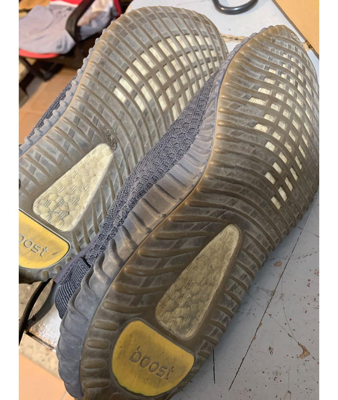 ADIDAS YEEZY Коричневые текстильные низкие кроссовки / кеды, фото 4