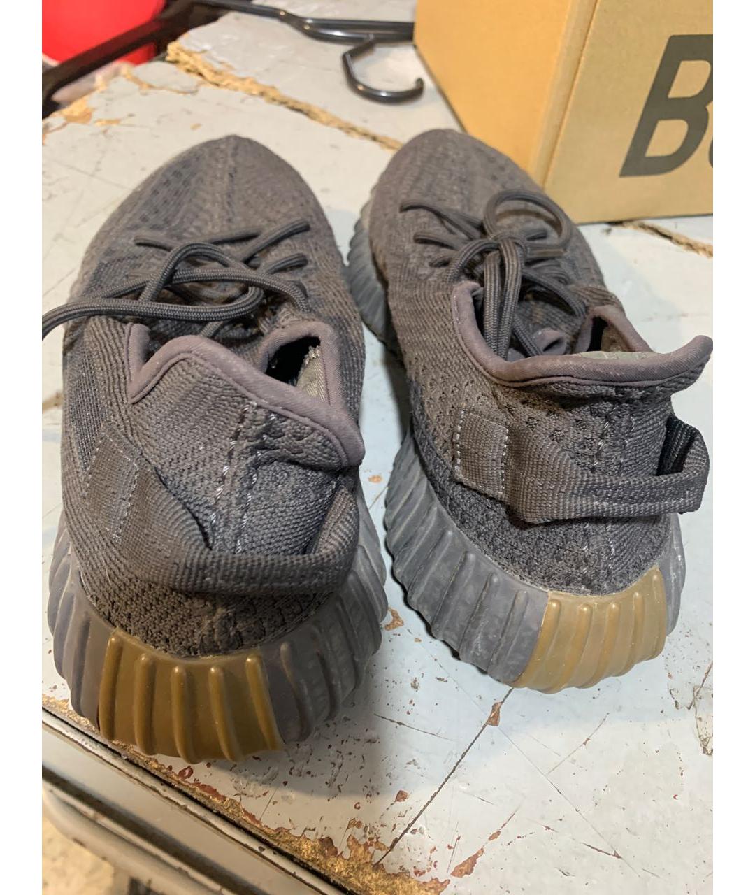 ADIDAS YEEZY Коричневые текстильные низкие кроссовки / кеды, фото 3