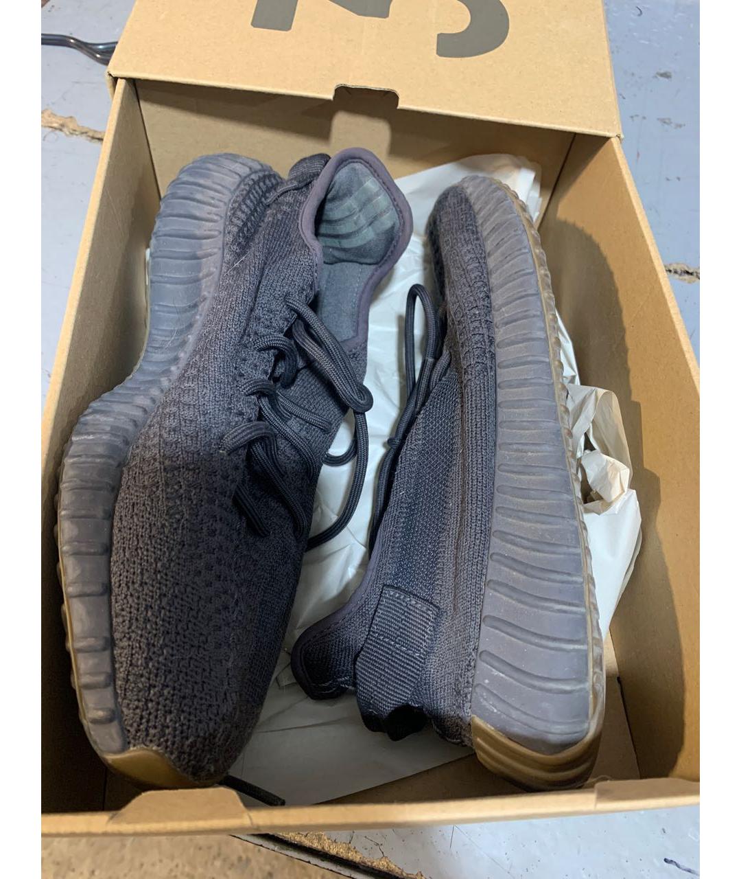 ADIDAS YEEZY Коричневые текстильные низкие кроссовки / кеды, фото 6