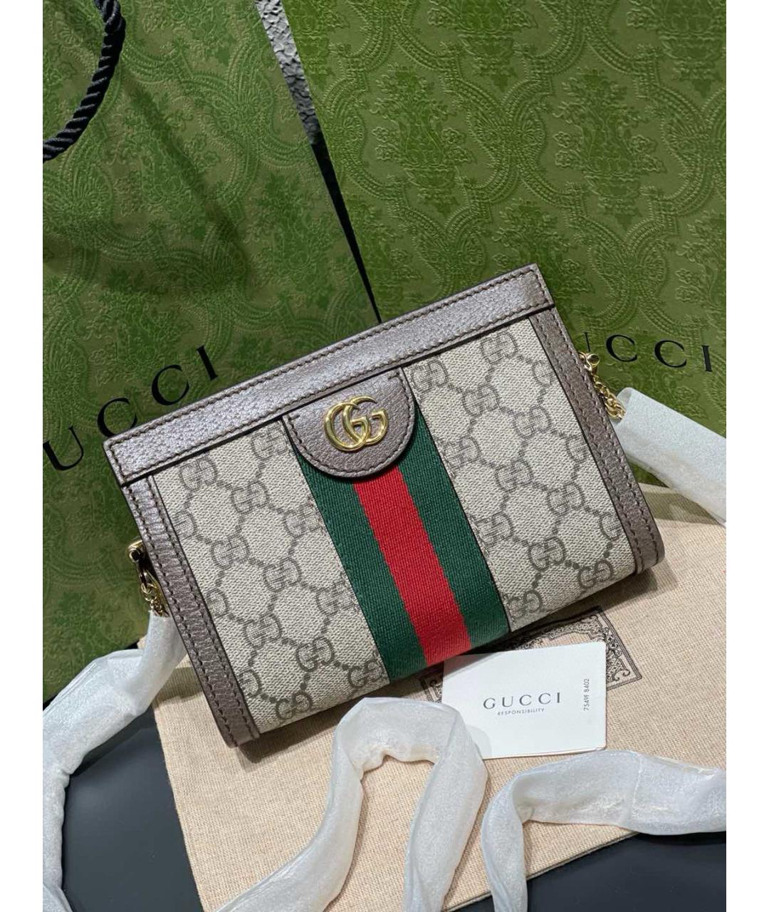 GUCCI Коричневая сумка через плечо, фото 2