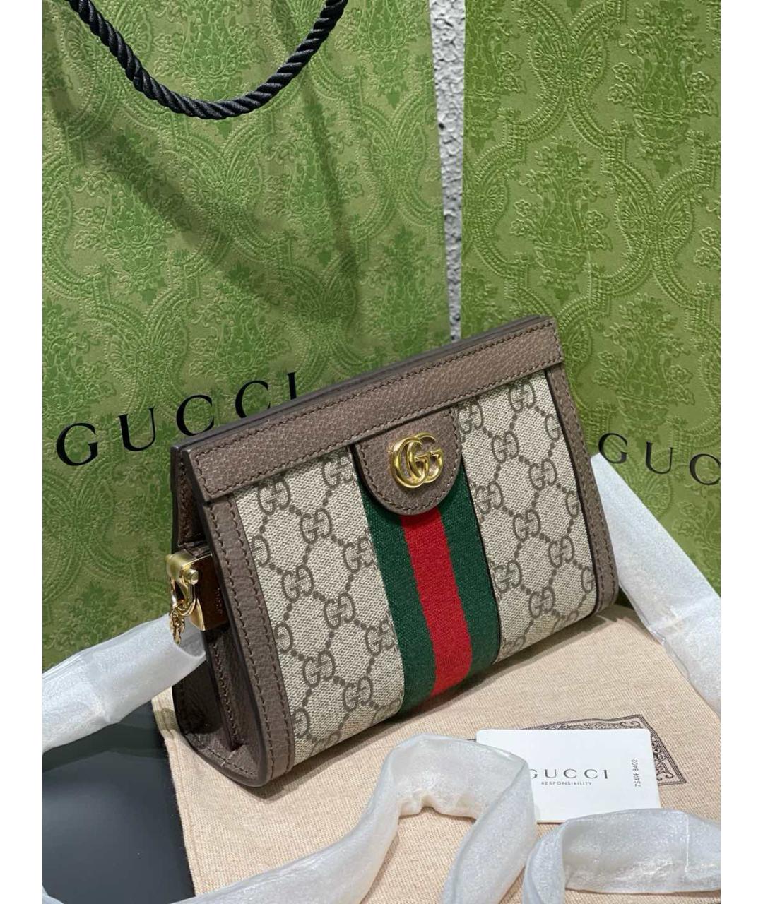 GUCCI Коричневая сумка через плечо, фото 3