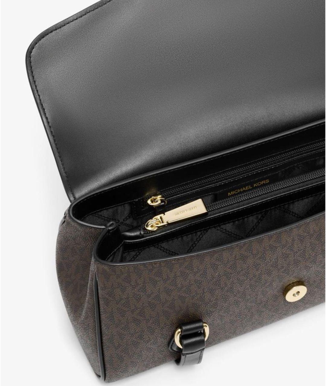 MICHAEL KORS Коричневая сумка через плечо из искусственной кожи, фото 4