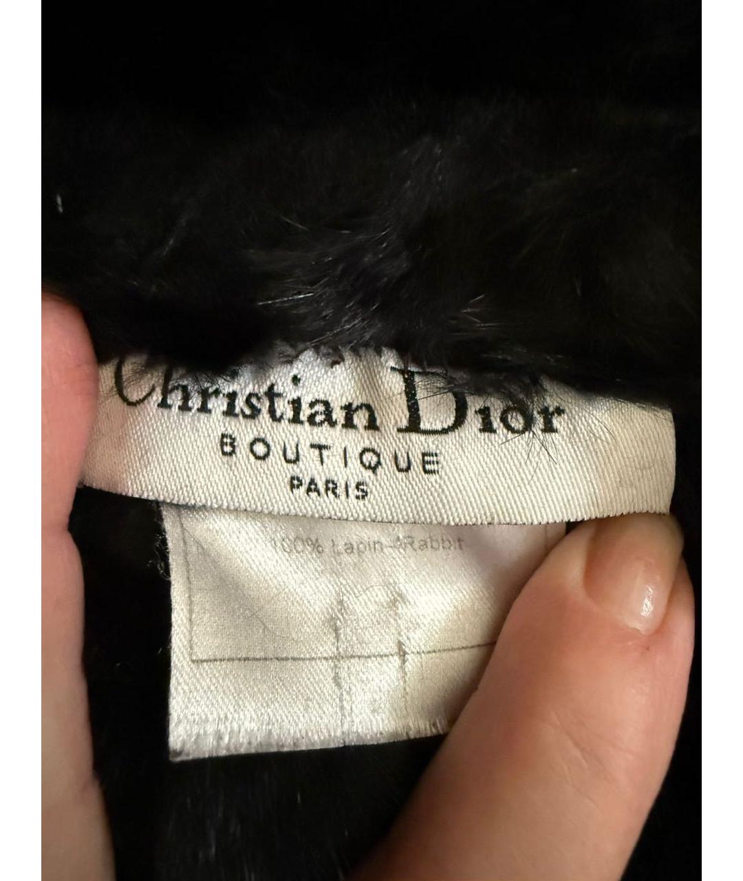 CHRISTIAN DIOR Черный шарф, фото 3