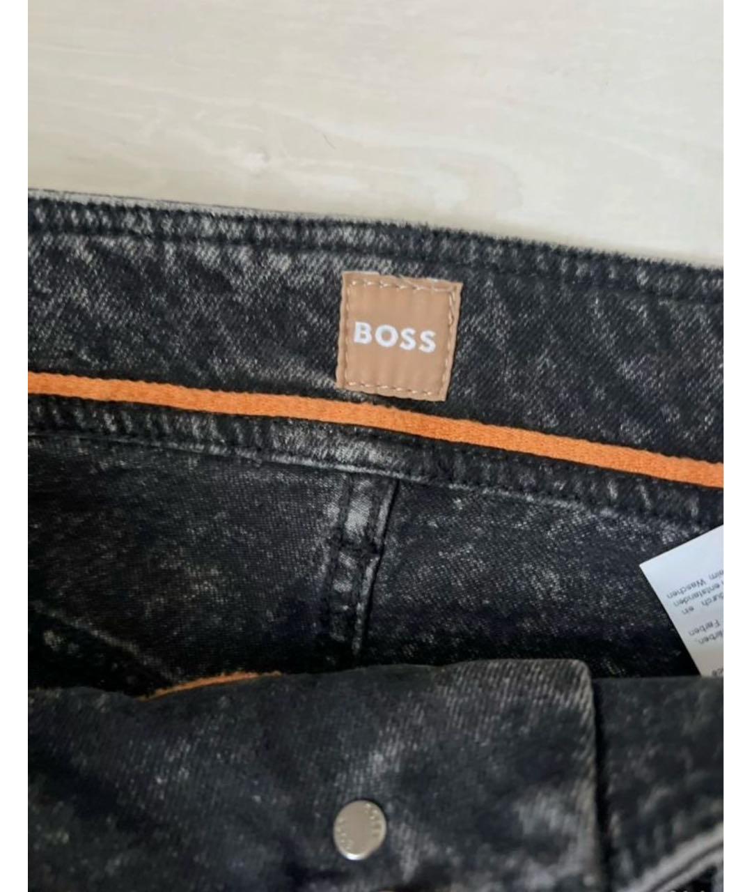 HUGO BOSS Черные хлопковые джинсы клеш, фото 3