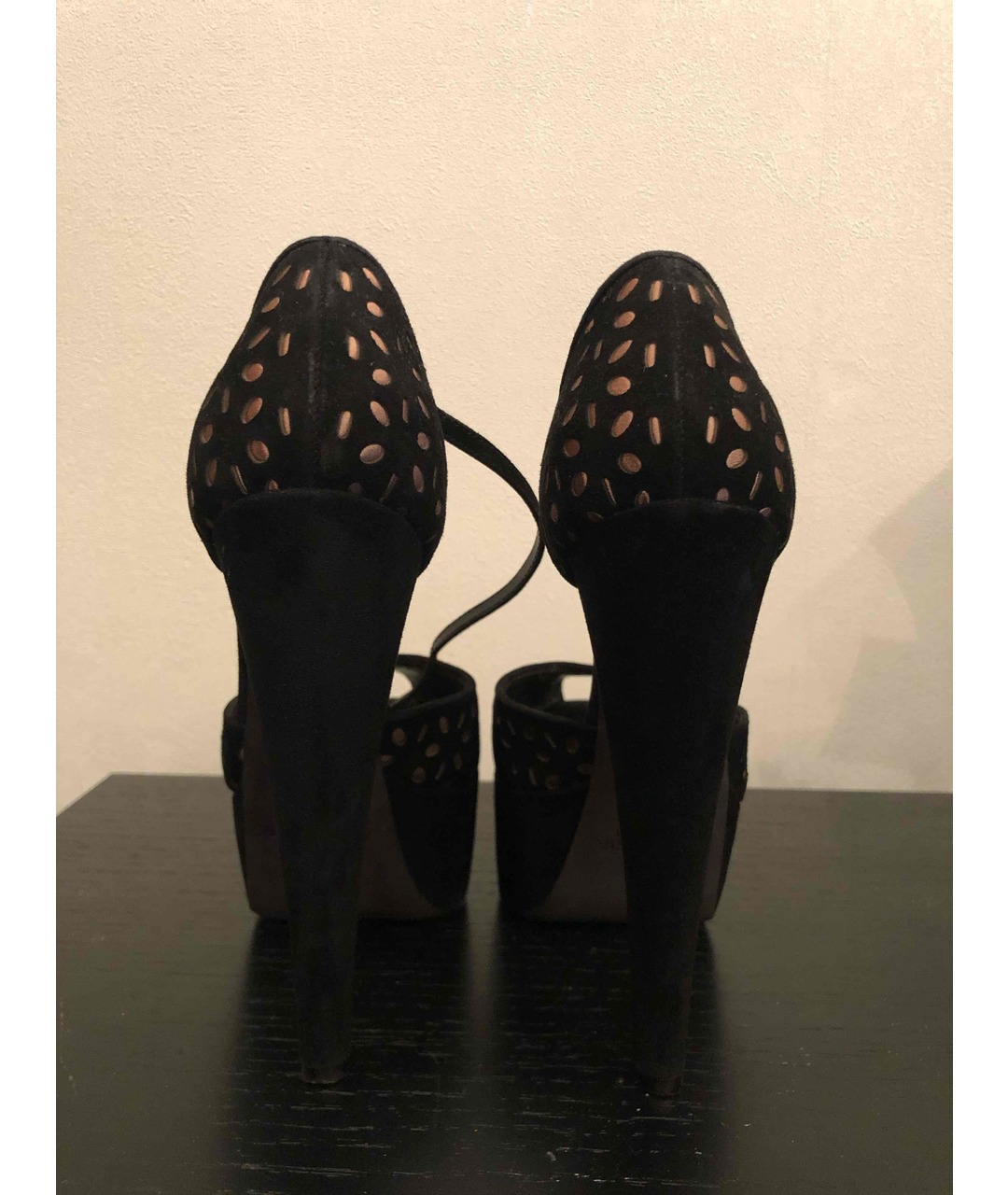 GIAMBATTISTA VALLI Черные замшевые туфли, фото 4