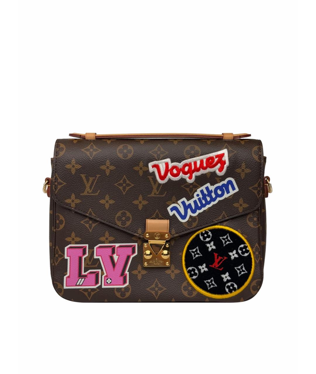 LOUIS VUITTON Коричневая кожаная сумка через плечо, фото 1