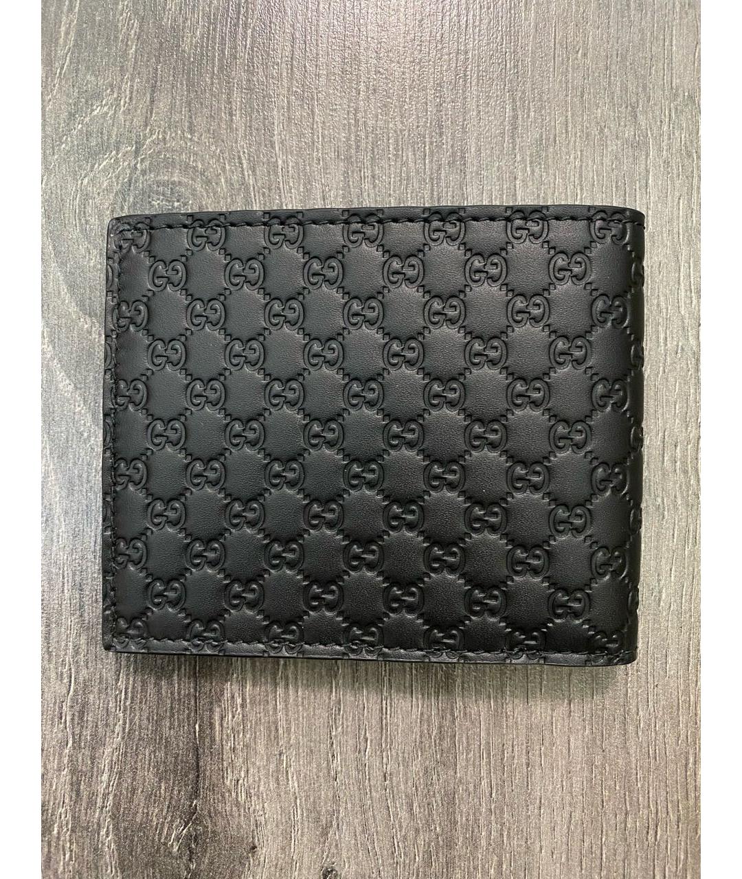 GUCCI Черный кожаный кошелек, фото 2