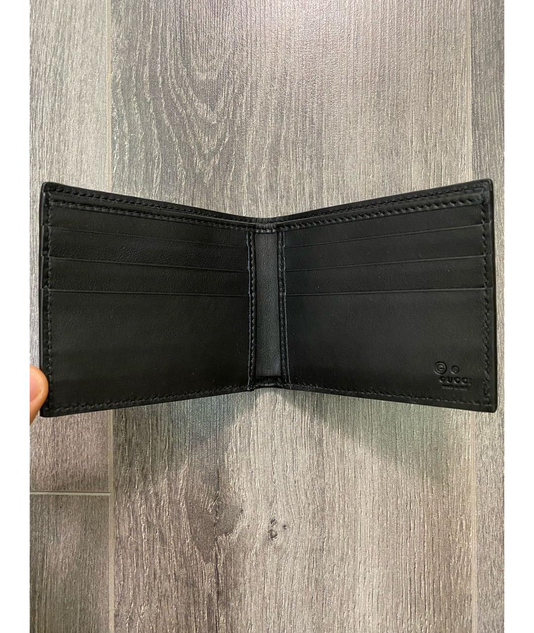 GUCCI Черный кожаный кошелек, фото 5
