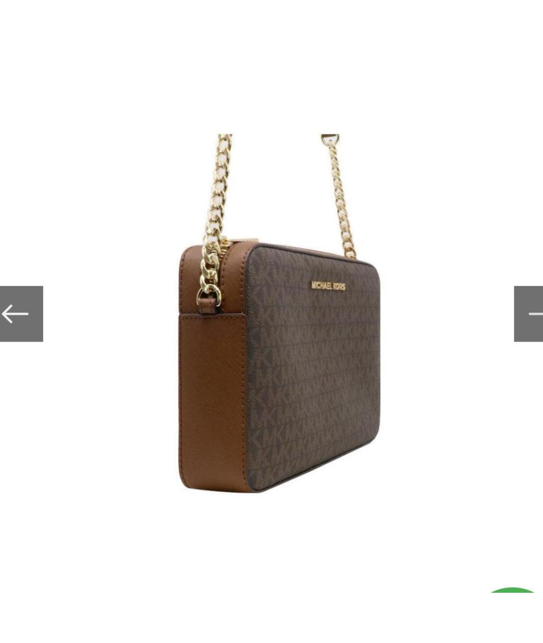 MICHAEL KORS Коричневая кожаная сумка через плечо, фото 2