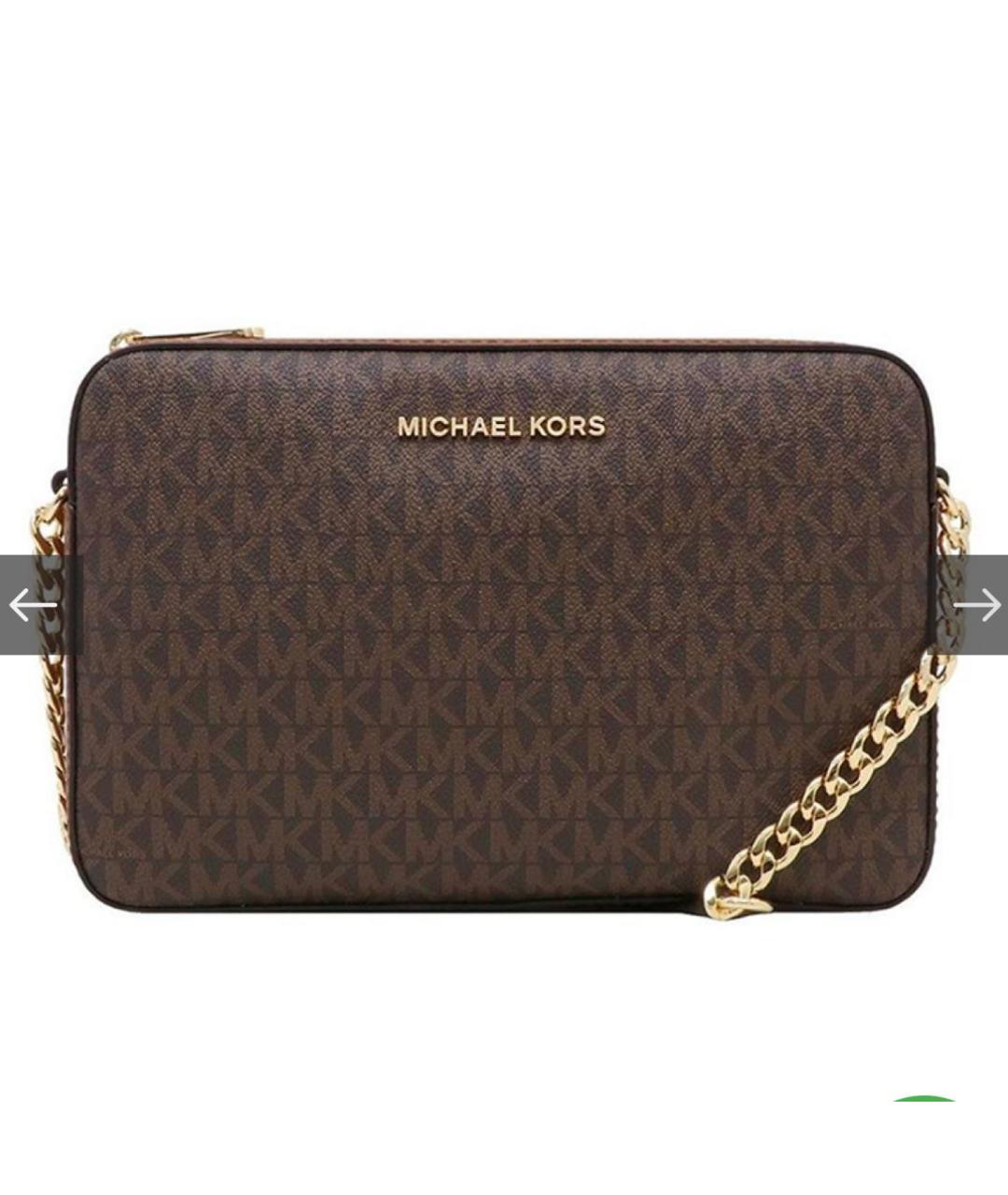MICHAEL KORS Коричневая кожаная сумка через плечо, фото 5