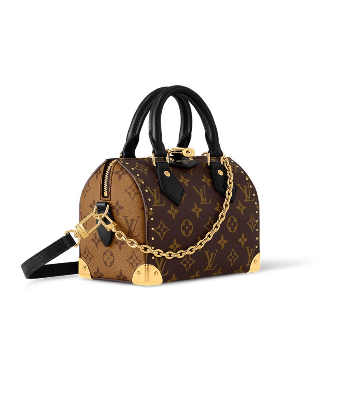 LOUIS VUITTON Коричневая кожаная сумка через плечо, фото 2