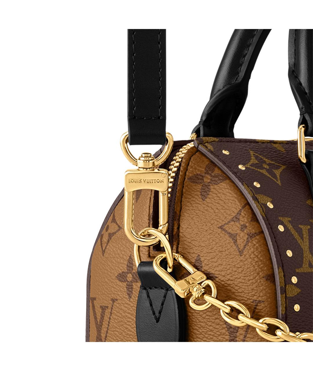 LOUIS VUITTON Коричневая кожаная сумка через плечо, фото 5