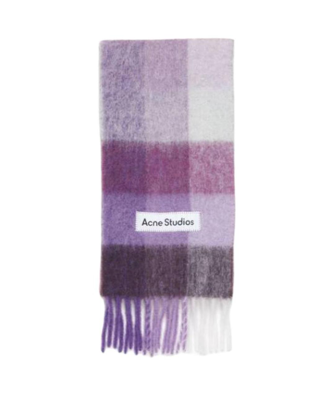 ACNE STUDIOS Фиолетовый шерстяной шарф, фото 1