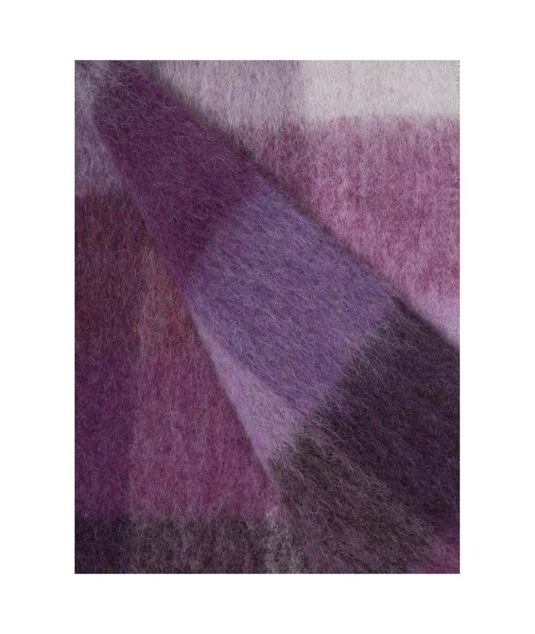 ACNE STUDIOS Фиолетовый шерстяной шарф, фото 4