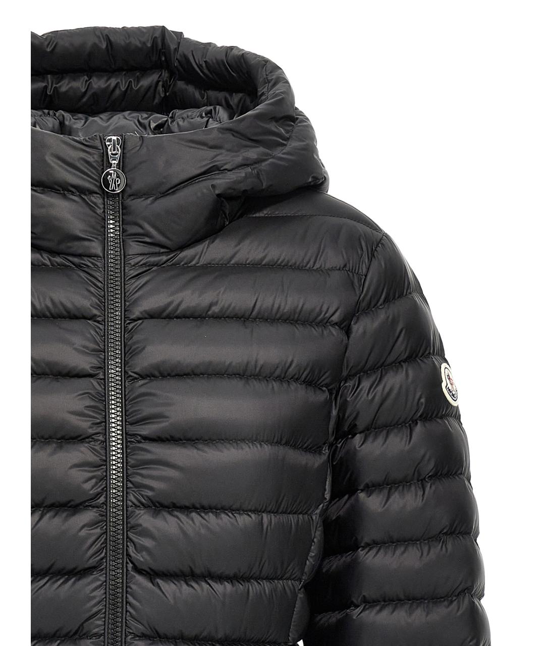 MONCLER Черный полиамидовый пуховик, фото 3