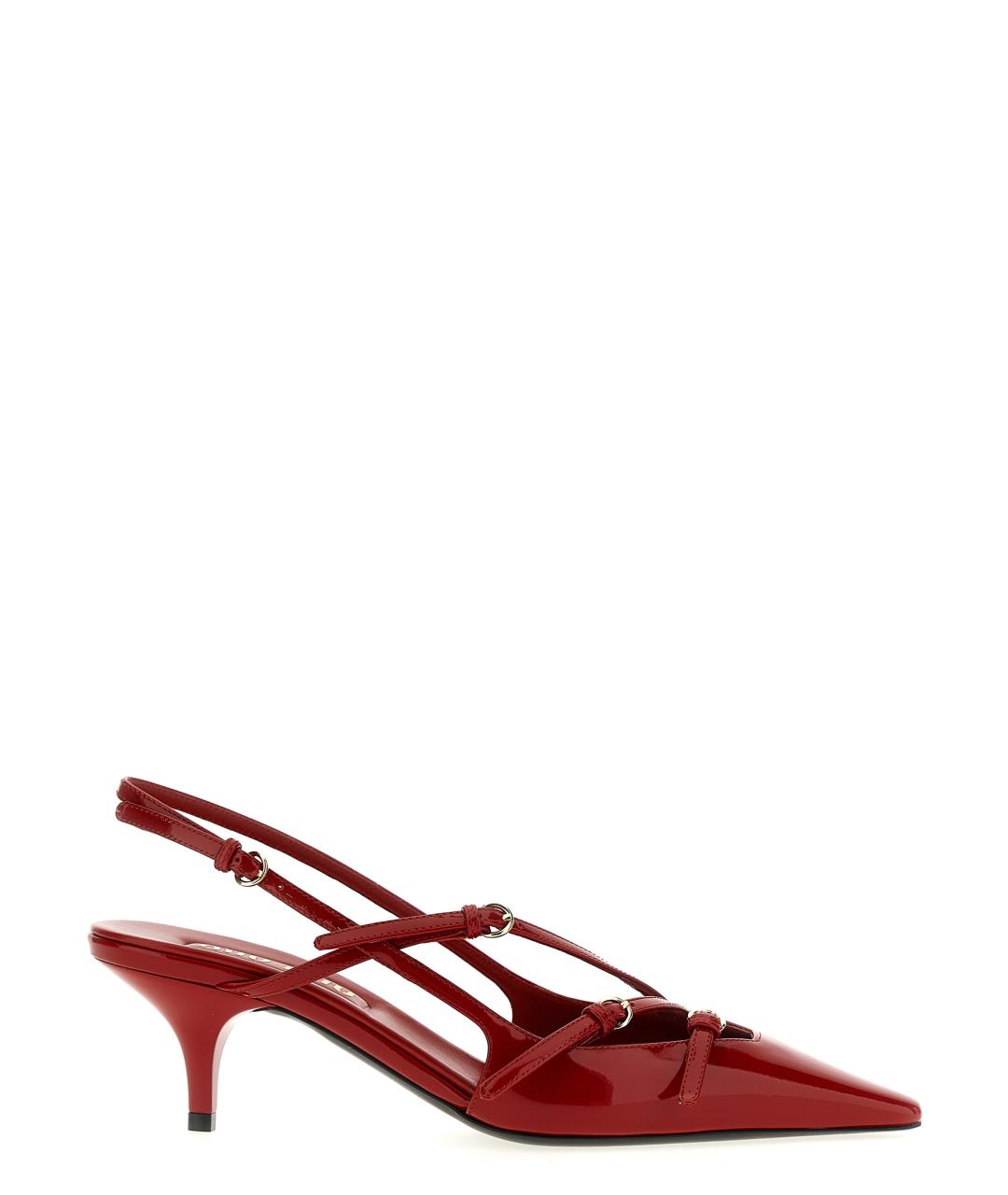 MIU MIU Красные кожаные туфли, фото 1