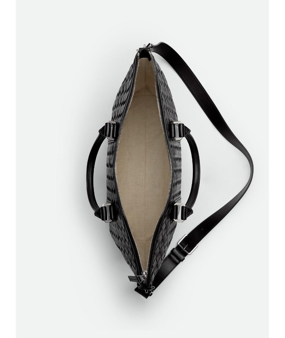 BOTTEGA VENETA Черный кожаный портфель, фото 4