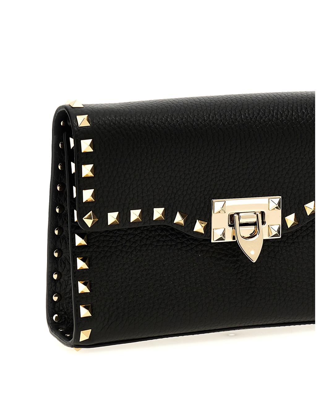 VALENTINO Черная кожаная сумка через плечо, фото 3