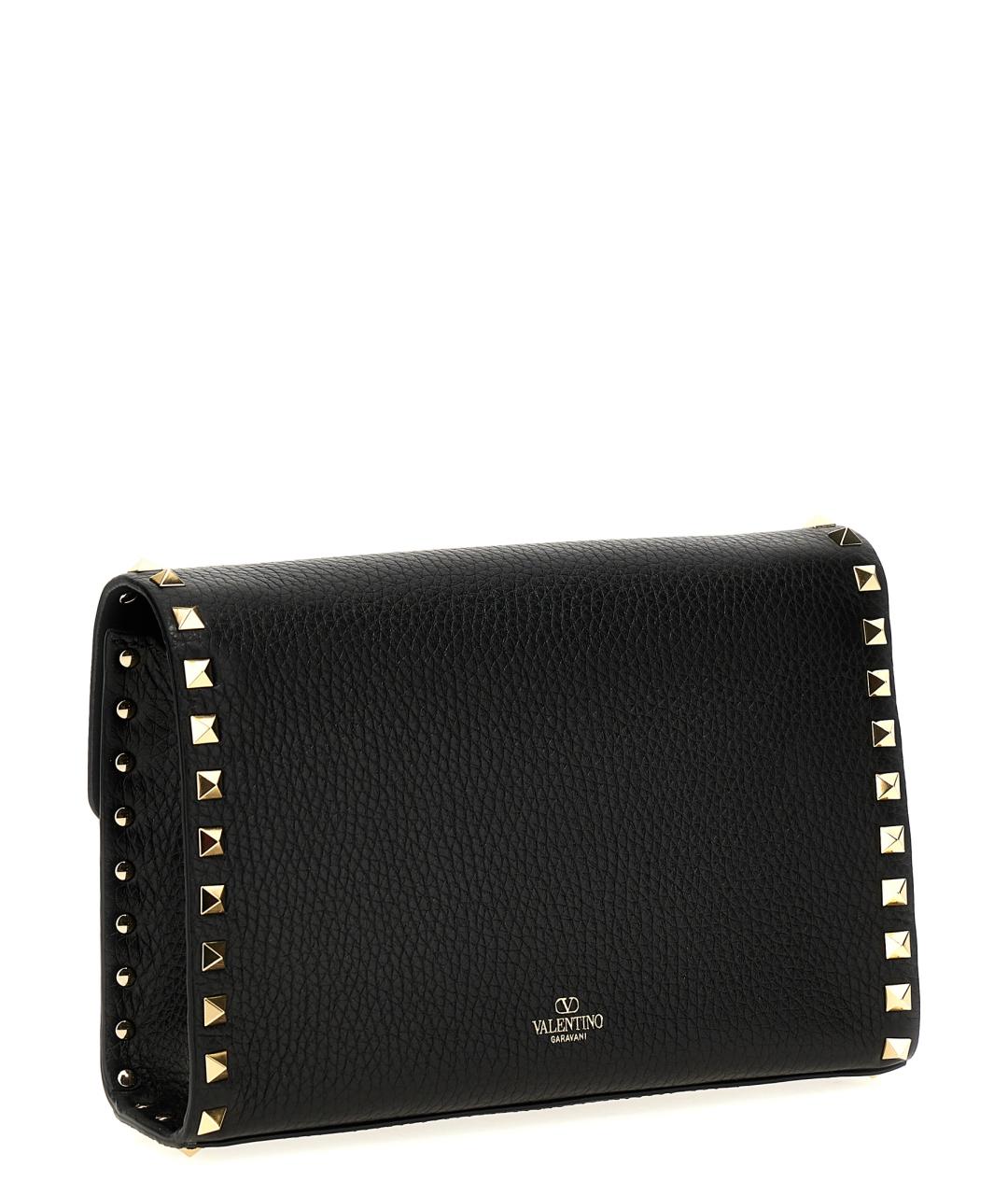 VALENTINO Черная кожаная сумка через плечо, фото 2