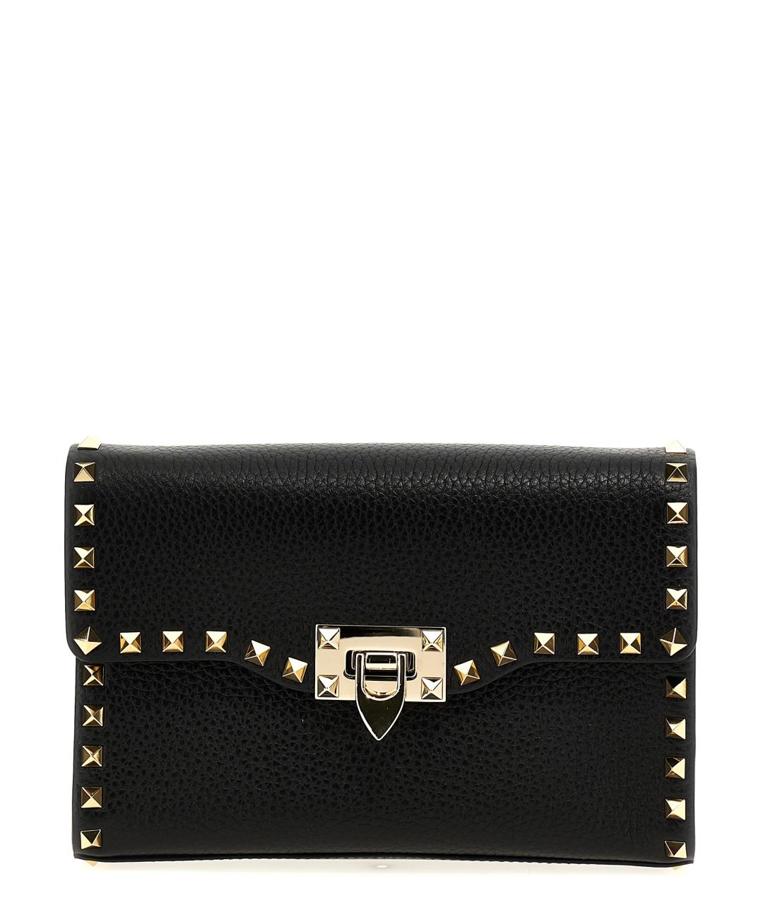 VALENTINO Черная кожаная сумка через плечо, фото 1