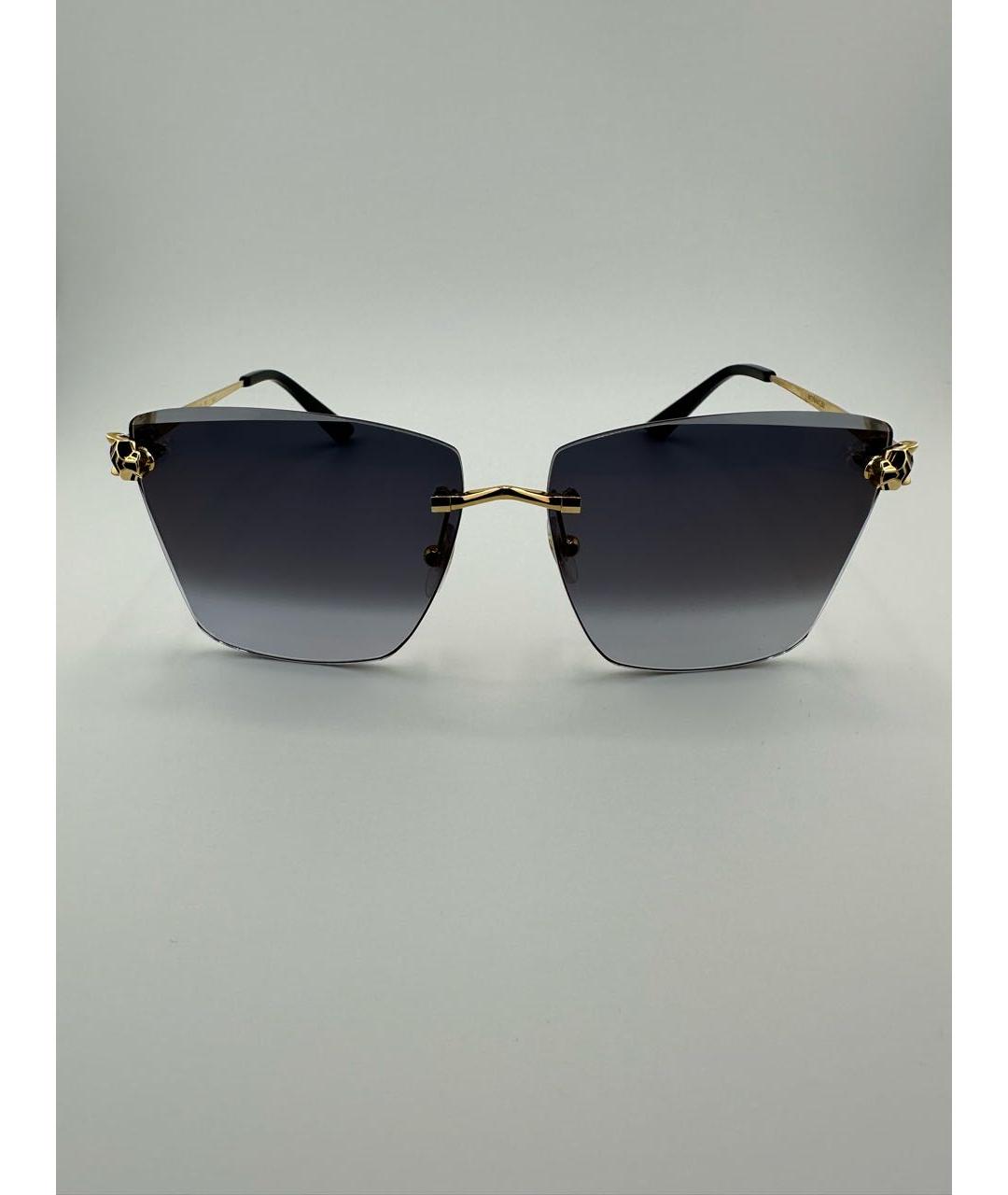 CARTIER Золотые металлические солнцезащитные очки, фото 2