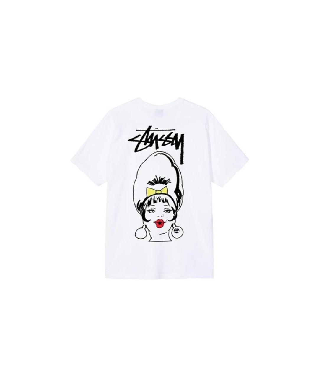 STUSSY Белая хлопковая футболка, фото 2